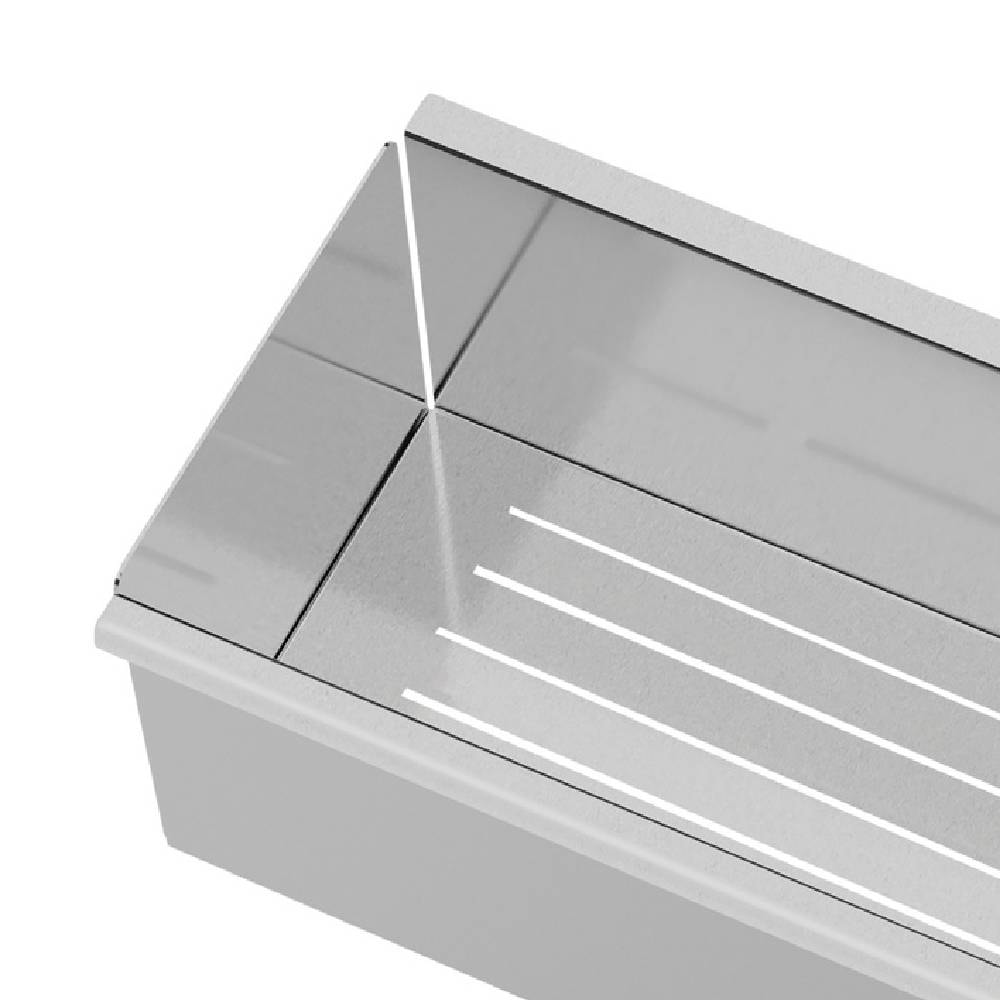 Escorredor Profundo de Aço Inox Tramontina Acetinado para Canal Organizador 30cm - 94534121