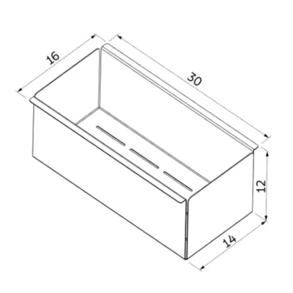 Escorredor Profundo de Aço Inox Tramontina Acetinado para Canal Organizador 30cm - 94534121