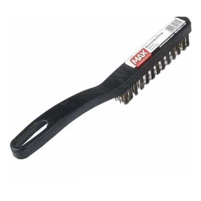 Escova de Aço 3 Fileiras Cabo Plástico