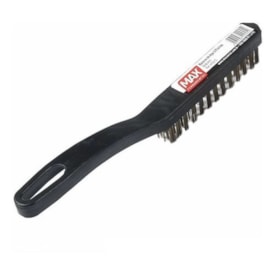 Escova de Aço 3 Fileiras Cabo Plástico