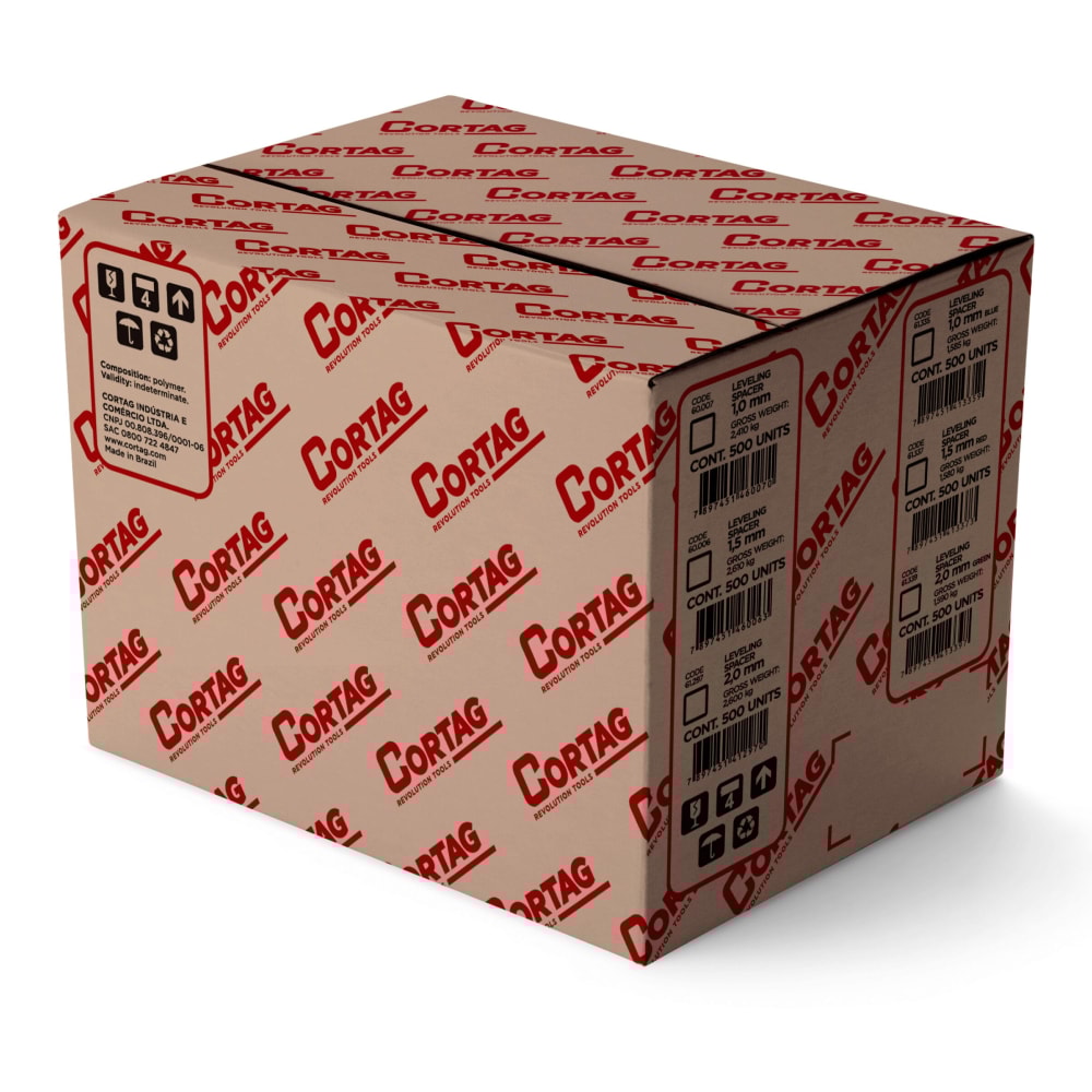 Espaçador de Nivel Smart Cortag 1,0mm Pacote Com 500 Peças - 62405