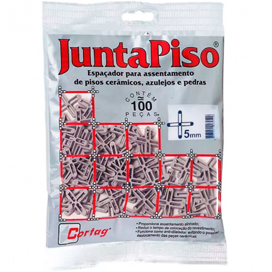 Espaçador Junta para Piso Cortag 5.0 mm 100 peças - 60520