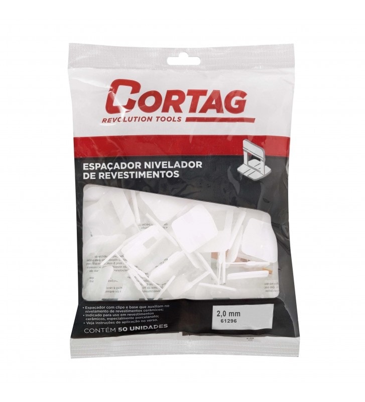 Espaçador Nivelador 2mm Cortag 50 Peças - 61296