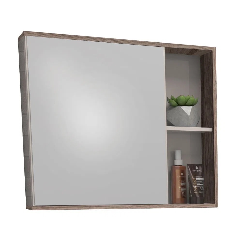 Espelheira para Banheiro Cozimax Caete Nude e Tamarindo - 88557