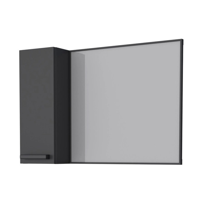 Espelheira para Banheiro em Aço Cozimax Damasco Preto - 101298