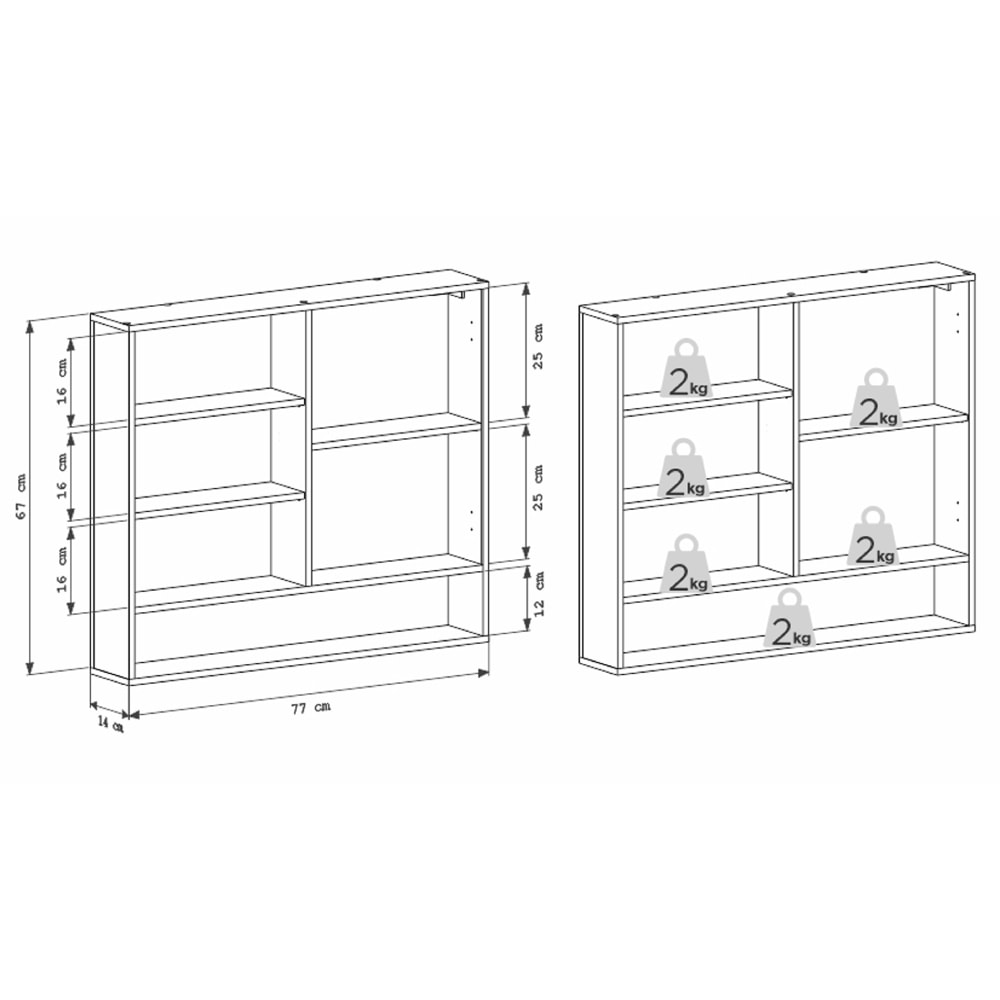 Espelheira Para Banheiro em Madeira Com Nicho Cozimax 800 Jequitiba e Nude - 103211