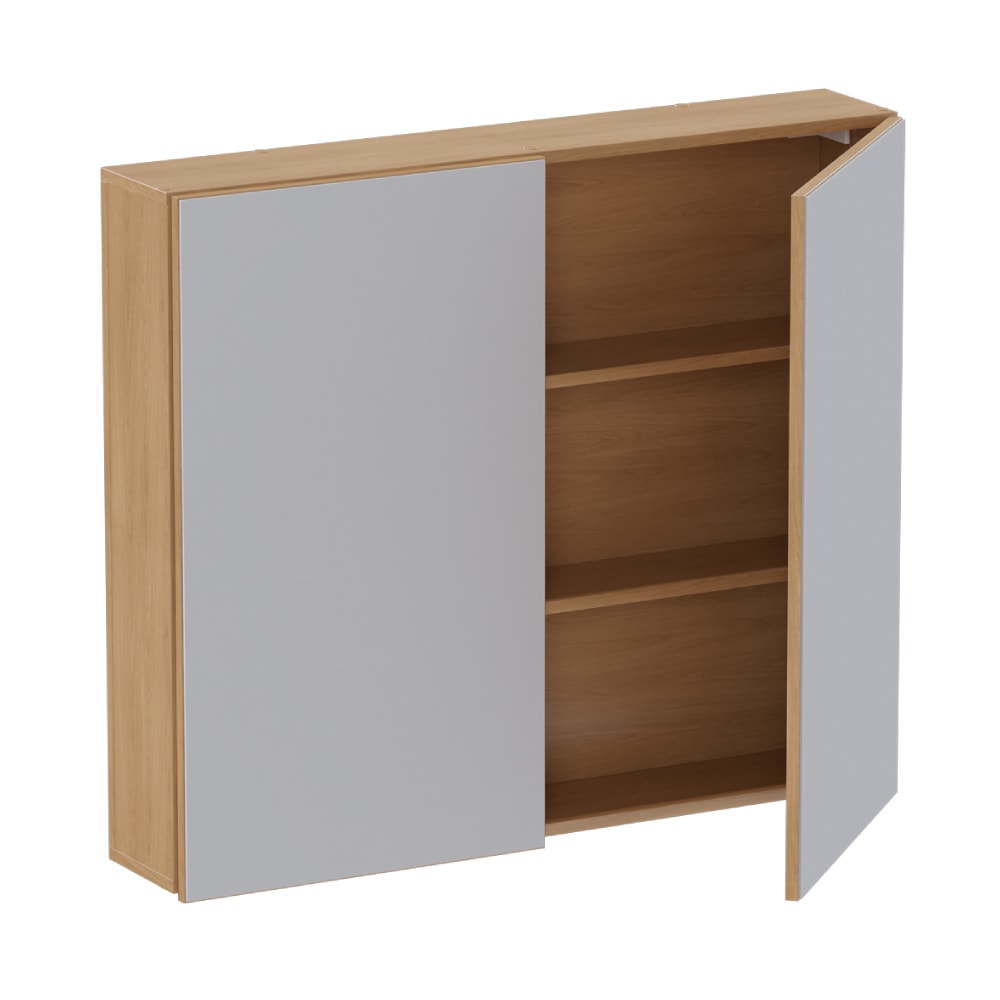 Espelheira Para Banheiro em Madeira Cozimax 800 Jequitiba e Nude - 103214