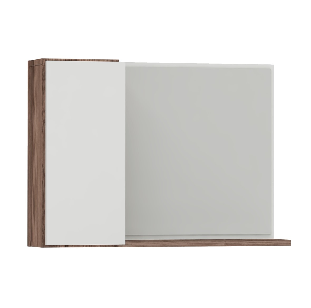 Espelheira para Banheiro em MDF Cozimax 52cm Branca e Tamarindo - 100090