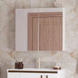Espelheira para Banheiro em MDF Cozimax 800 2 Portas Branco - 103856