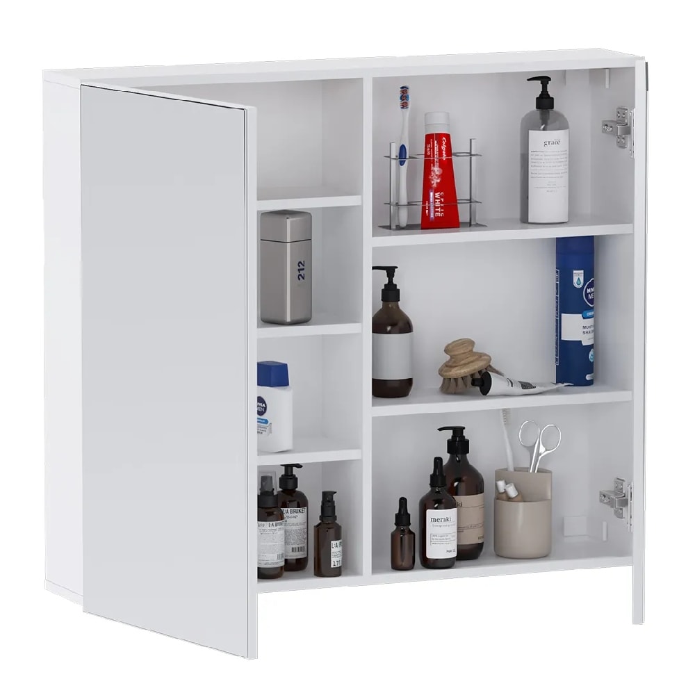 Espelheira para Banheiro em MDF Cozimax 800 2 Portas Branco - 103856