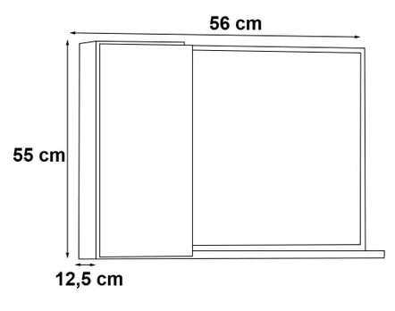 Espelheira para Banheiro em MDF Cozimax Armarinho Preto - 101204