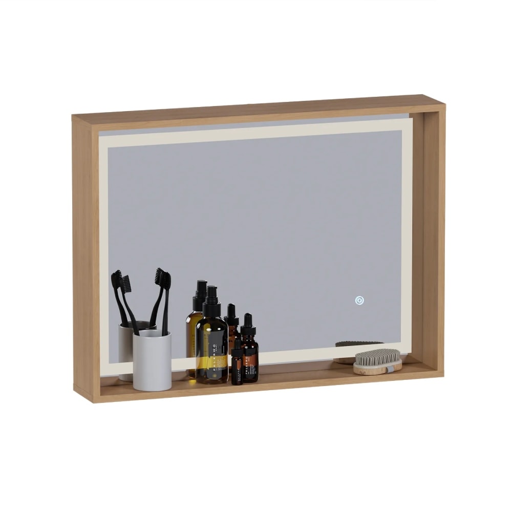 Espelheira para Banheiro em MDF LED Cozimax Bruma Jequitibá - 103867