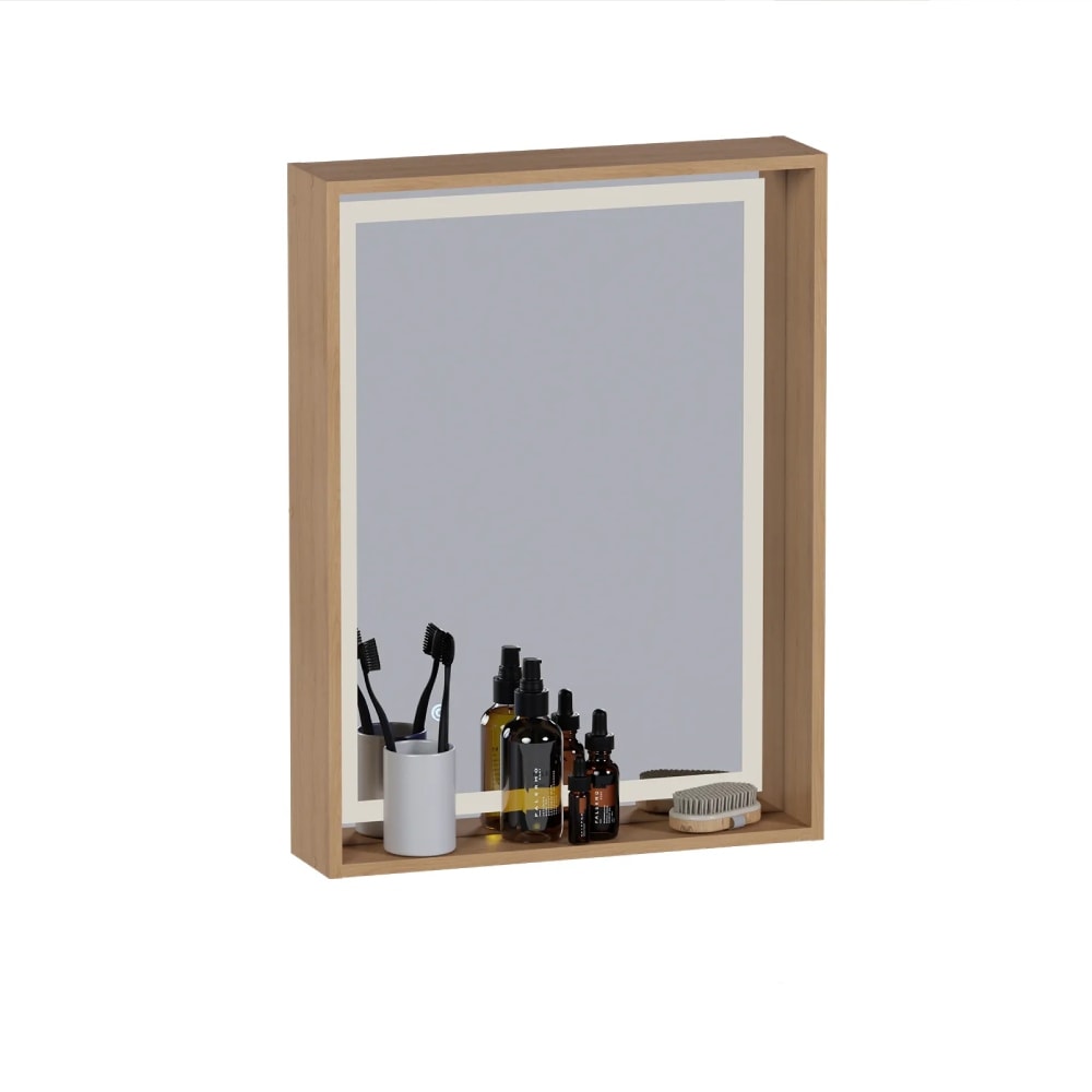 Espelheira para Banheiro em MDF LED Cozimax Bruma Jequitibá - 103867