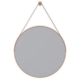Espelho com Alça de Couro Orion Cozimax 60x90cm Caramelo - 103109
