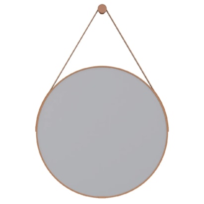 Espelho com Alça de Couro Orion Cozimax 60x90cm Caramelo - 103109