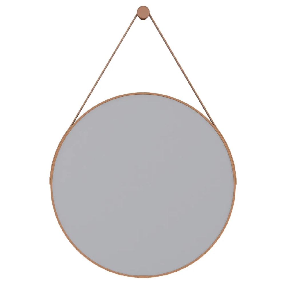 Espelho com Alça de Couro Orion Cozimax 60x90cm Caramelo - 103109