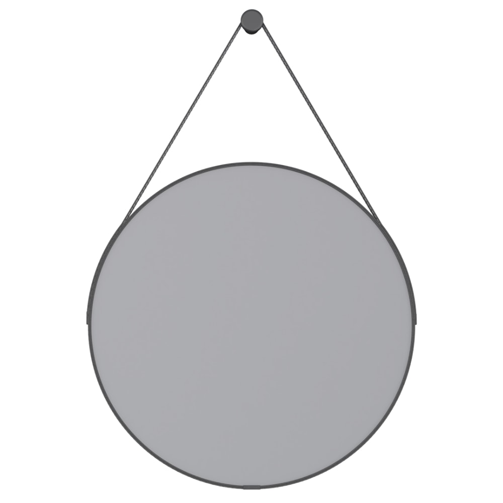 Espelho Com Alça de Couro Orion Cozimax 60x90cm Preto - 103108