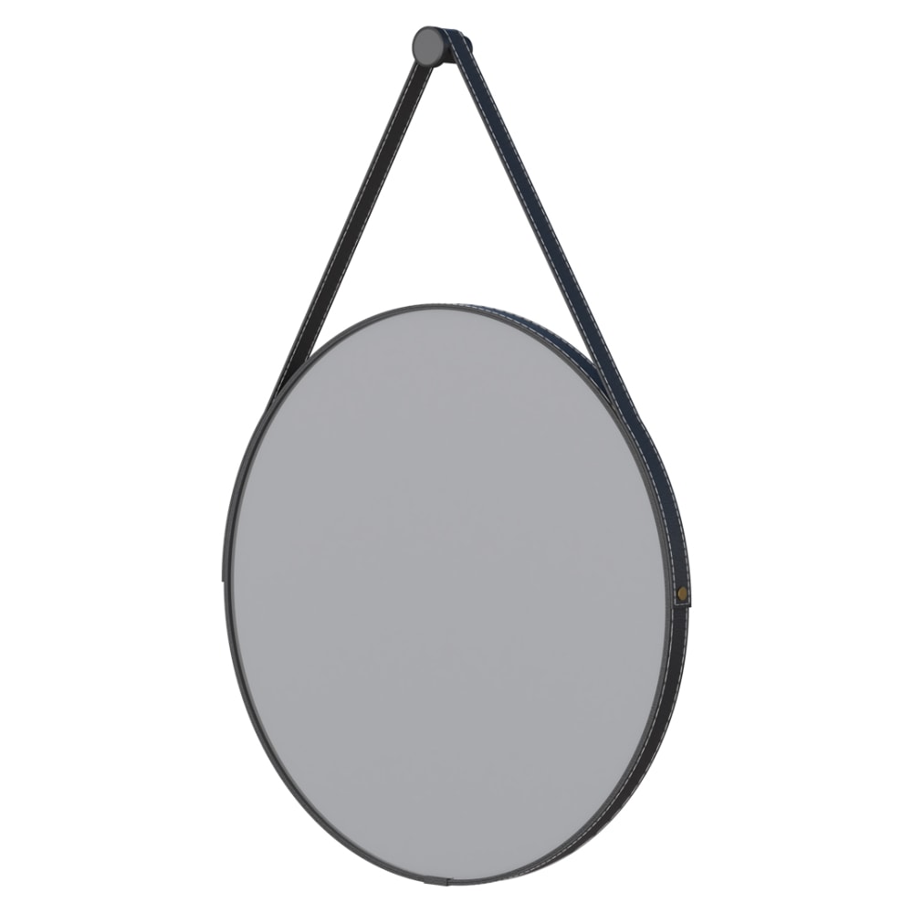 Espelho Com Alça de Couro Orion Cozimax 60x90cm Preto - 103108