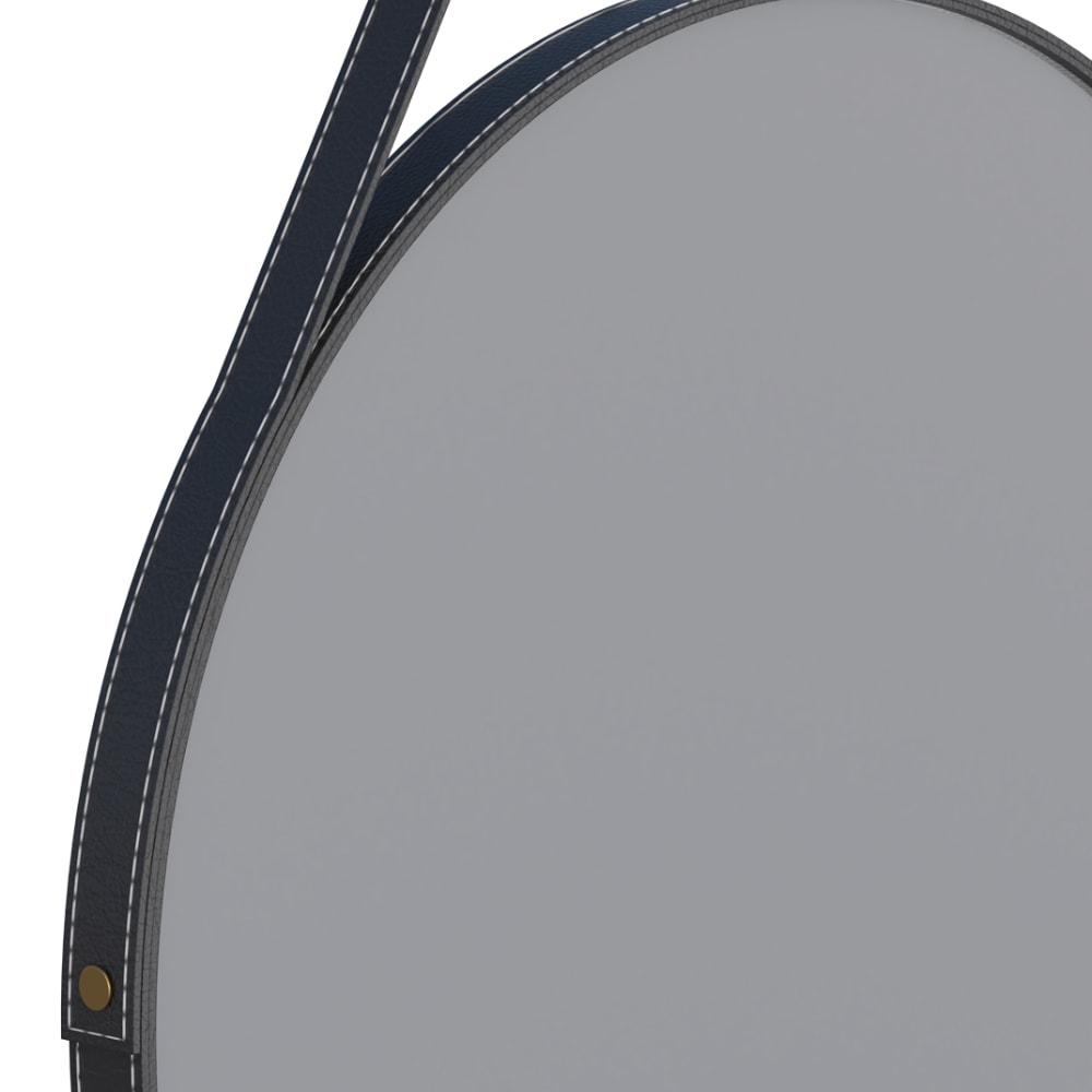 Espelho Com Alça de Couro Orion Cozimax 60x90cm Preto - 103108