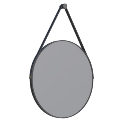 Espelho Com Alça de Couro Orion Cozimax 60x90cm Preto - 103108