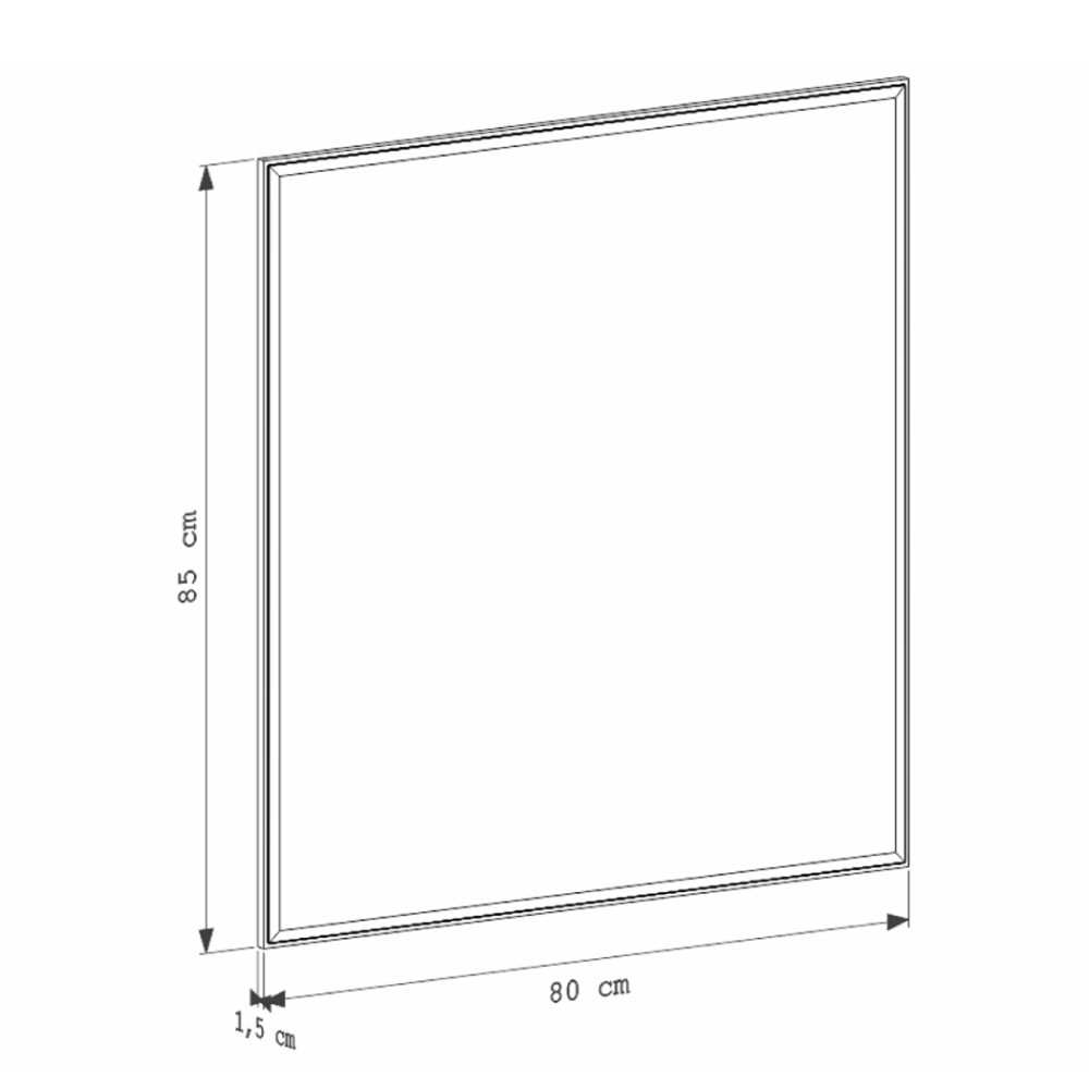 Espelho para Banheiro Cozimax Bisote 80x85cm Cinza - 101475