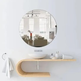 Espelho para Banheiro Cozimax Redondo 50cm - 101454
