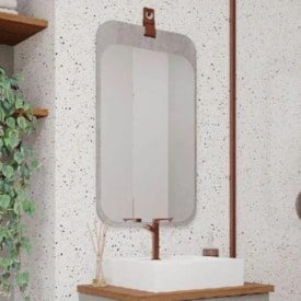 Espelho para Banheiro MGM Monet 48x80,5cm Branco - 22470.2