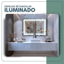 Espelho Reduna Touch Screen 50x70cm Retângular com LED - PD1659