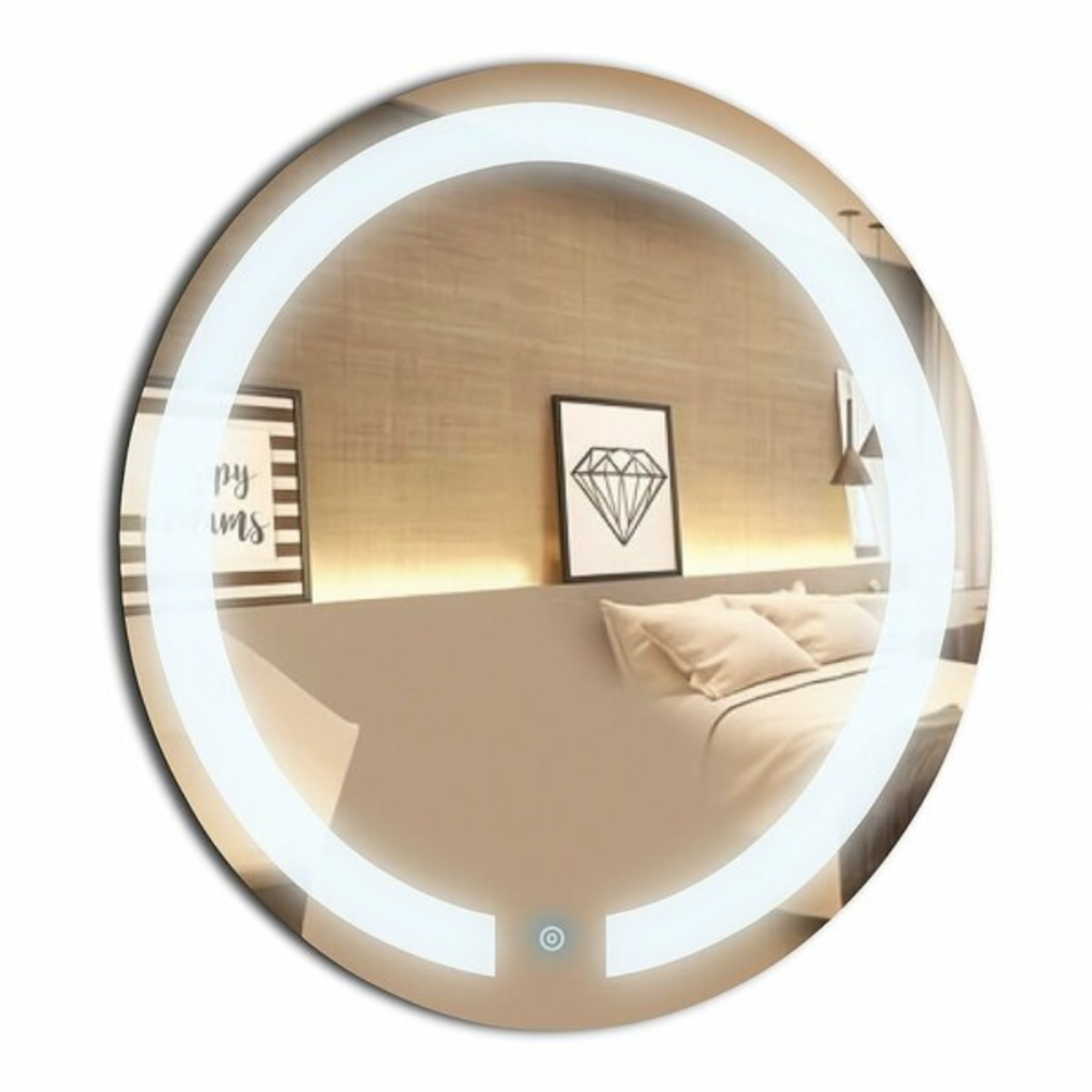 Espelho Reduna Touch Screen 60x60cm Redondo com LED - PD1674