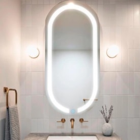 Espelho Reduna Touch Screen 75x50cm Oval com LED - PD1668