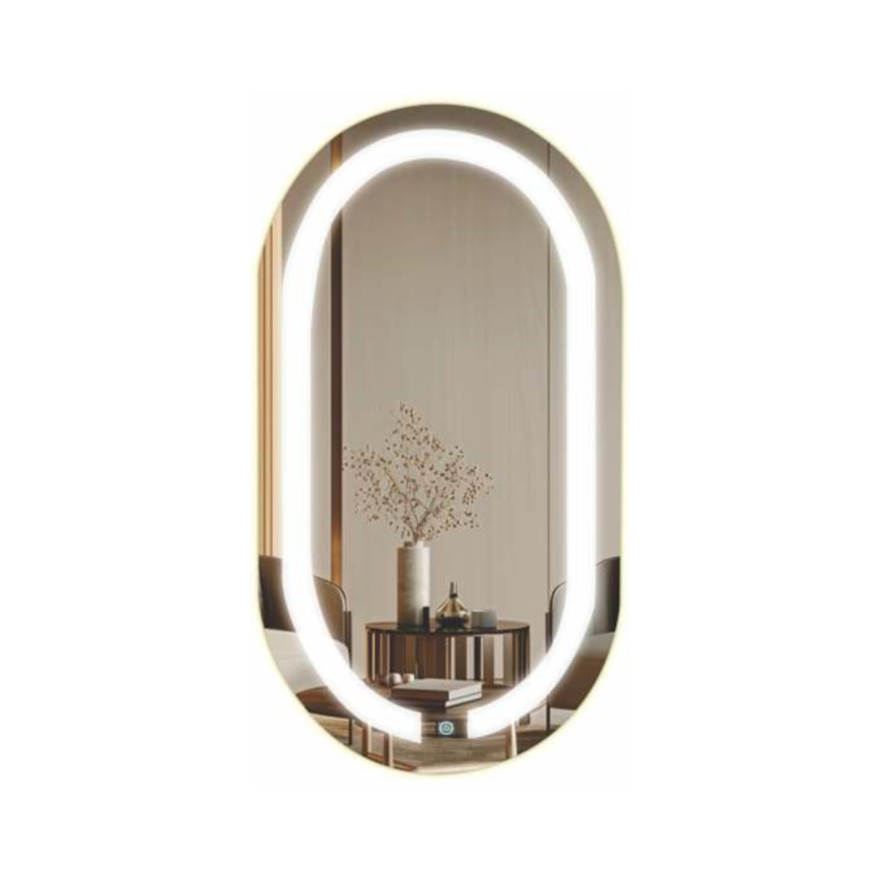 Espelho Reduna Touch Screen 75x50cm Oval com LED - PD1668