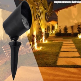 Espeto LED MBLED 7W 3000K Preto Ip65 - 6165