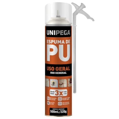 Espuma Expansiva PU Unipega Uso Geral 500ml/320g - 05340146
