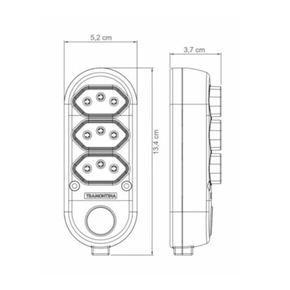 Extensão Elétrica Múltipla Tramontina 3 Tomadas 10A 250V Cabo 1,5m - 57504019