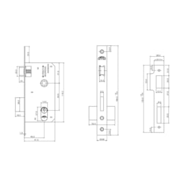 Fechadura de Porta Externa Arouca Verona Stilo 40mm Cromada Escovada