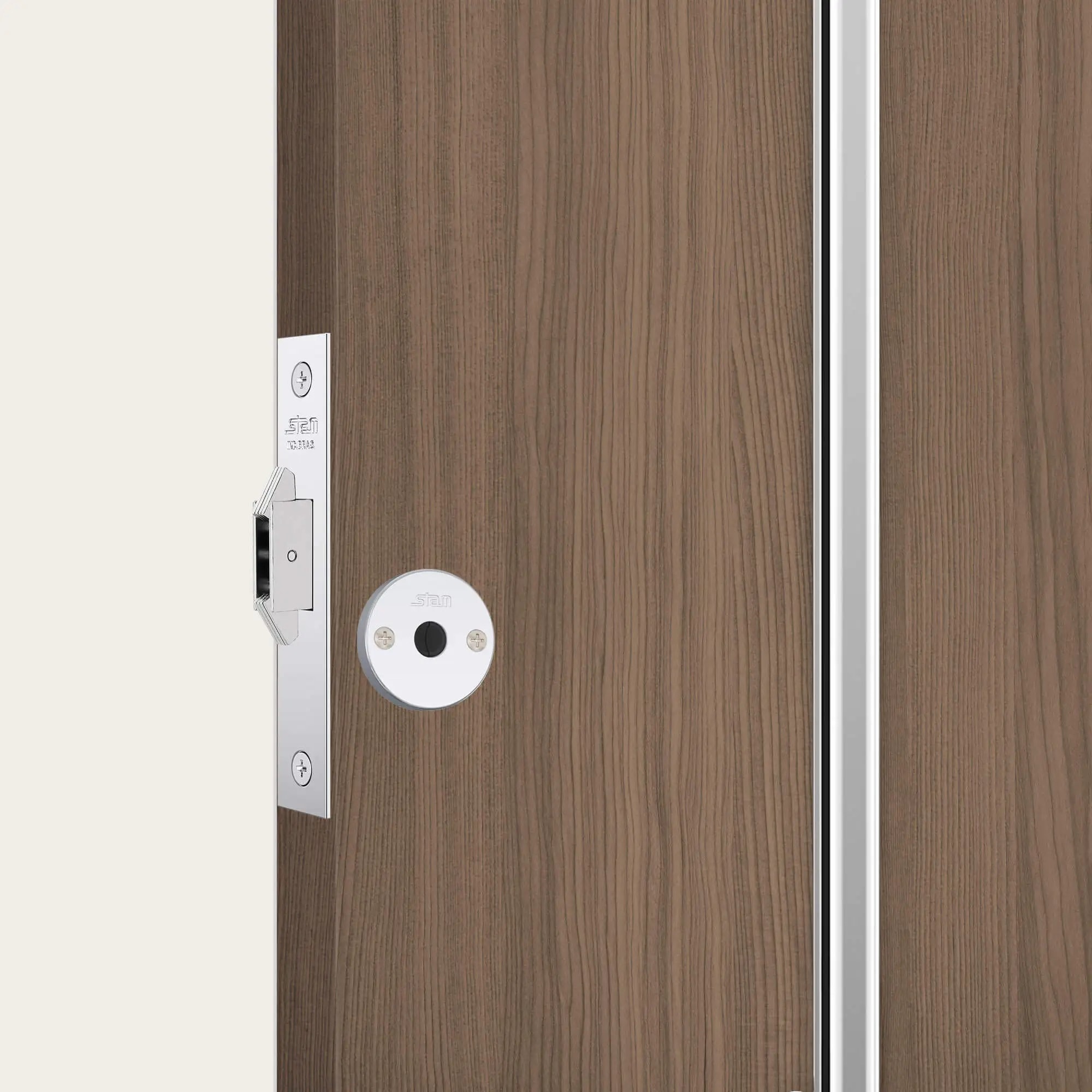 Fechadura de Porta Externa de Correr Stam Basel 1008 Inox Polido - 10929