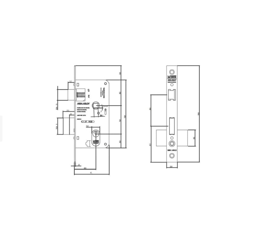 Fechadura de Porta Externa La Fonte 880 Inox Polido - 18017/039