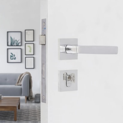 Fechadura de Porta Externa Pado Acqua Star 55mm RQ2 Cromada - 54019756