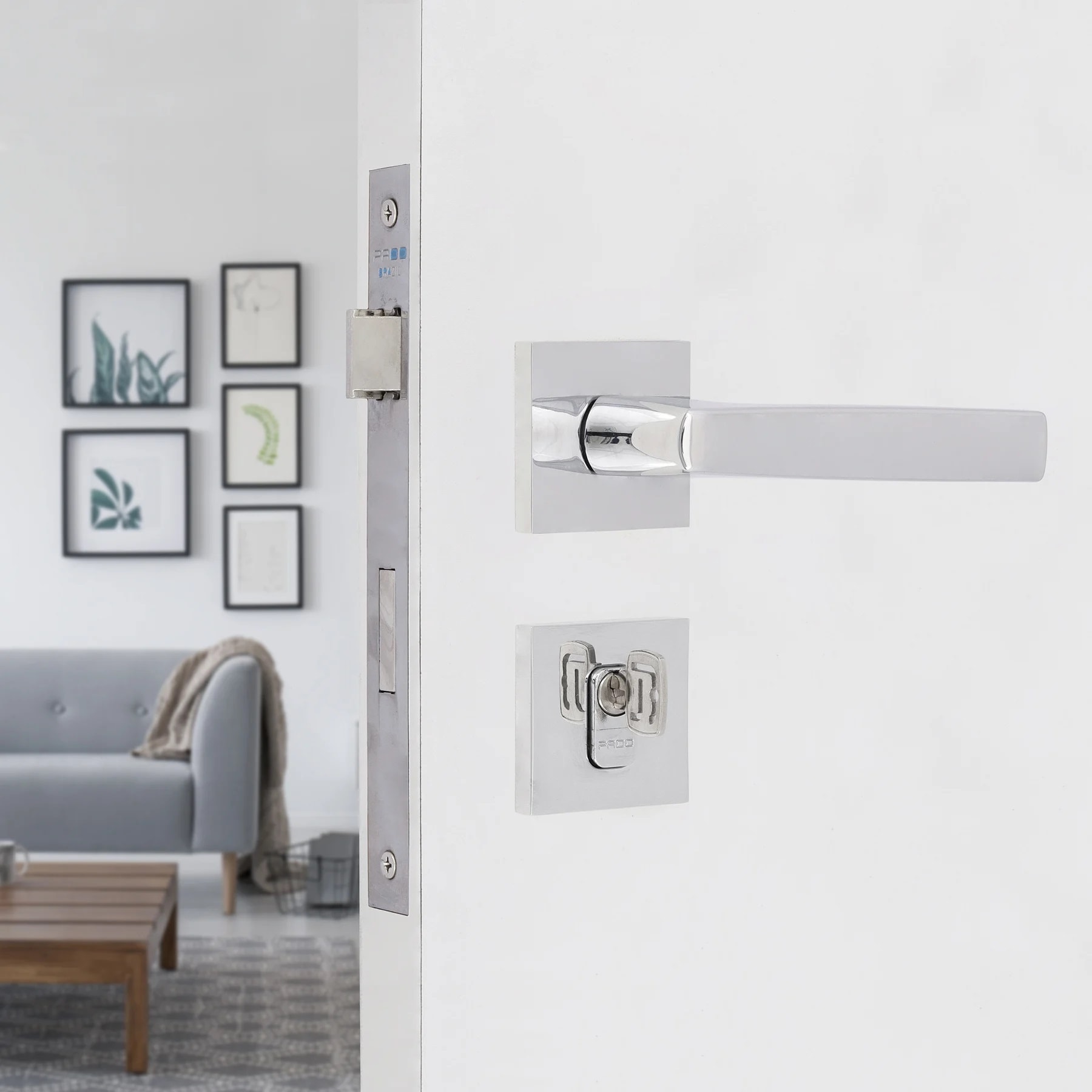 Fechadura de Porta Externa Pado Acqua Star 55mm RQ2 Cromada - 54019756