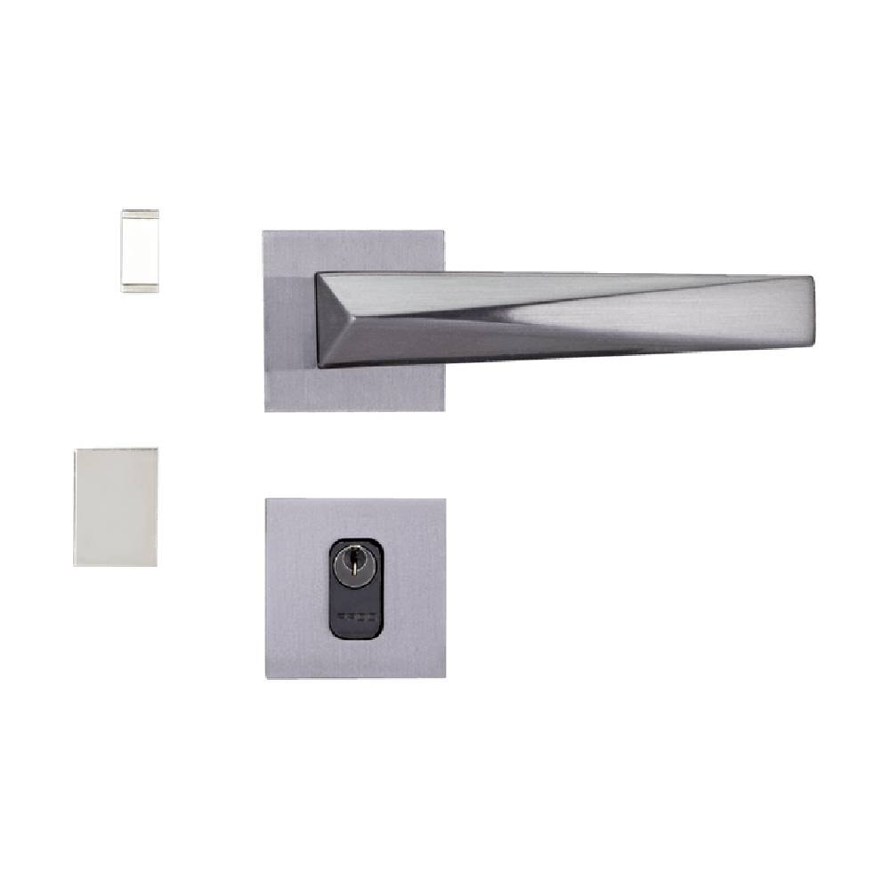 Fechadura de Porta Externa Pado Ascot 55mm RQ2 Grafite Escovado - 54025160