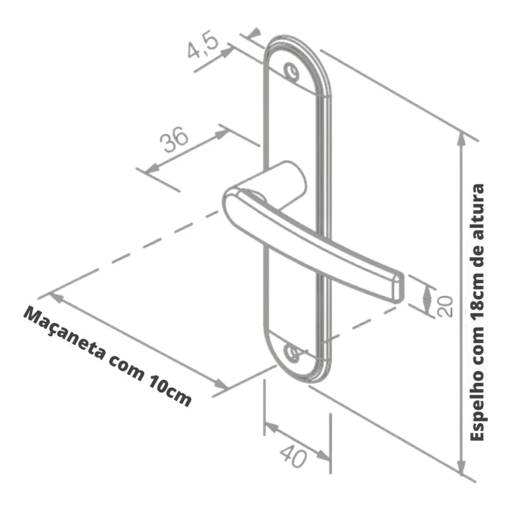 Fechadura de Porta Externa Pado Concept 401-40CE - 54022124