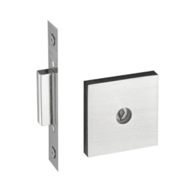Fechadura de Porta Externa Pado Quadrada Cromada Acetinada ZM 1500 - 57017872
