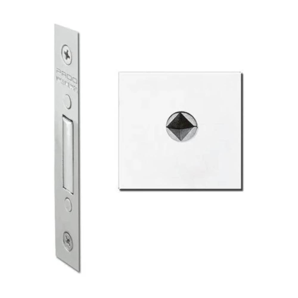 Fechadura de Porta Externa Pado Quadrada Cromada ZM 1500 - 57017869