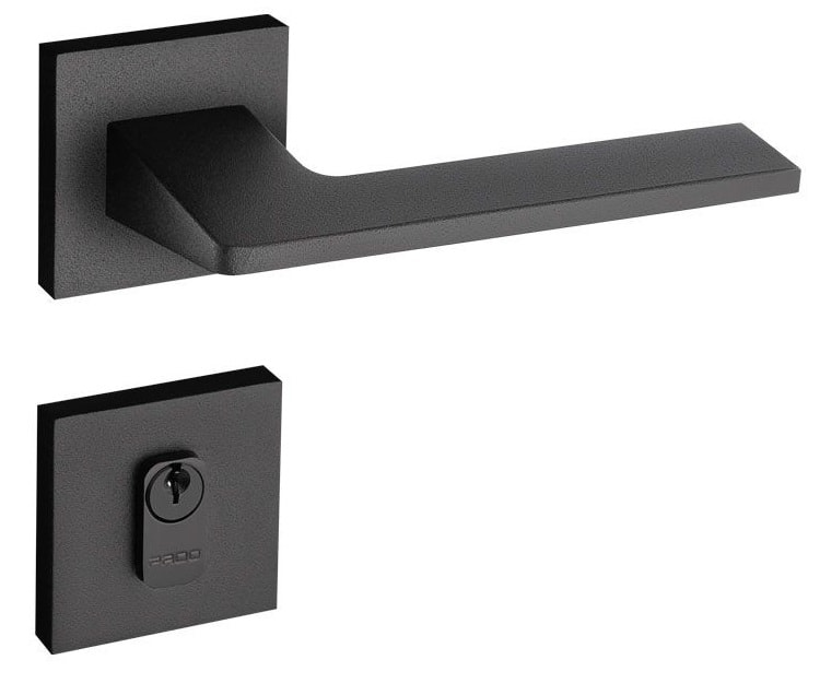 Fechadura de Porta Externa Pado Sara 40mm RQ3 Preto Escovado - 54024052