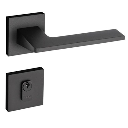 Fechadura de Porta Externa Pado Sara 40mm RQ3 Preto Escovado - 54024052