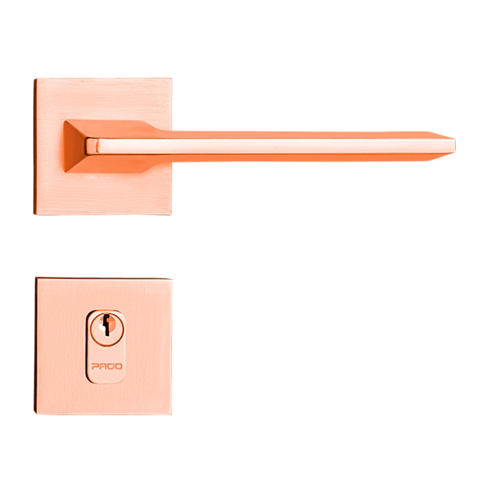 Fechadura de Porta Externa Pado Sara 40mm RQ3 Rose - 54024055