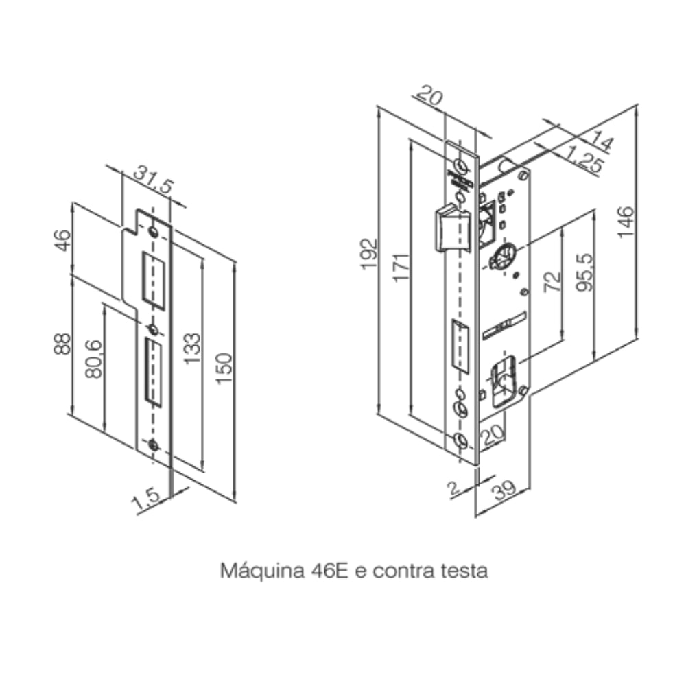 Fechadura de Porta Externa Pado Serralheiro Magnum 661-22SE - 54015473