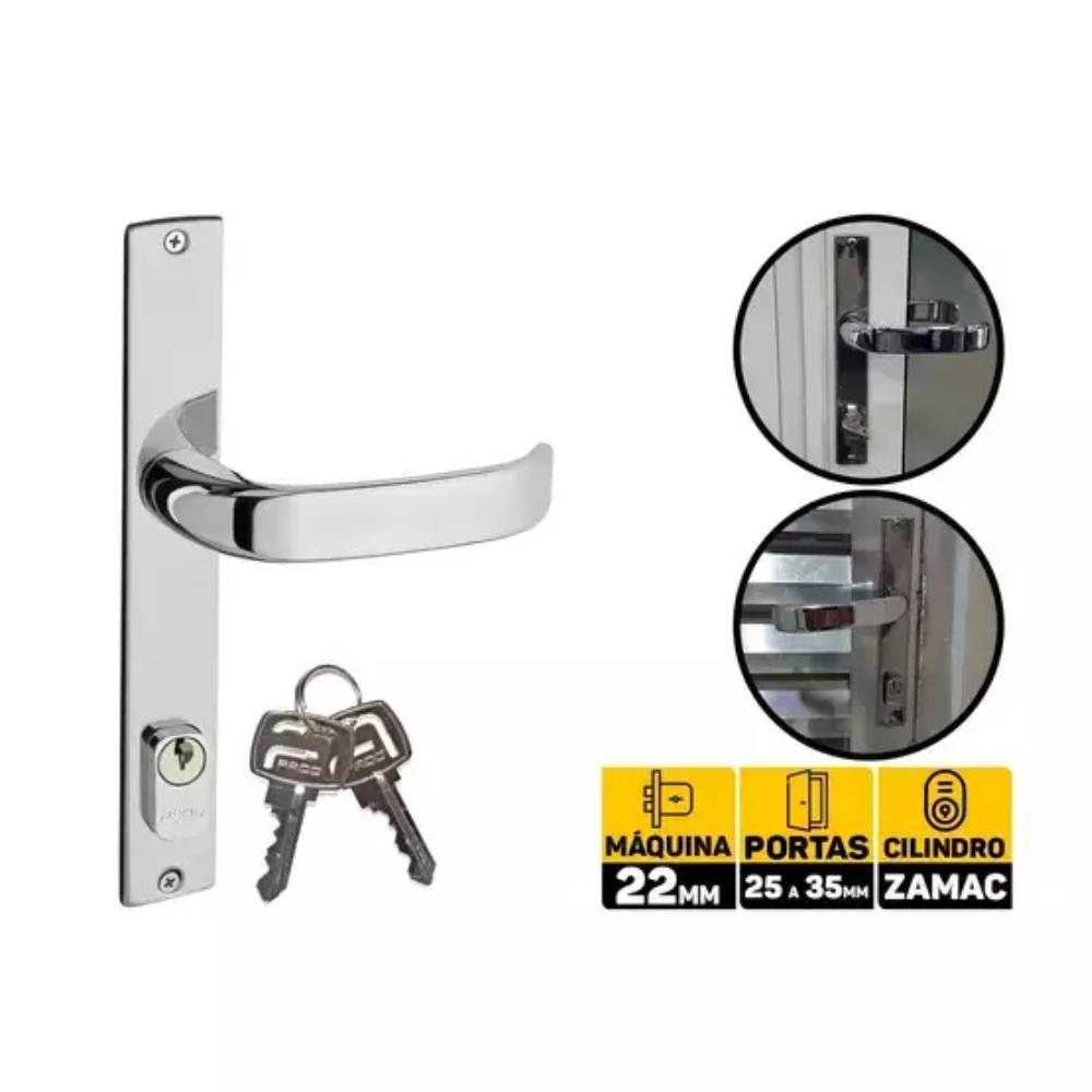 Fechadura de Porta Externa Pado Serralheiro Magnum 661-22SE - 54017623