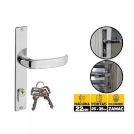 Fechadura de Porta Externa Pado Serralheiro Magnum 661-22SE - 54017623