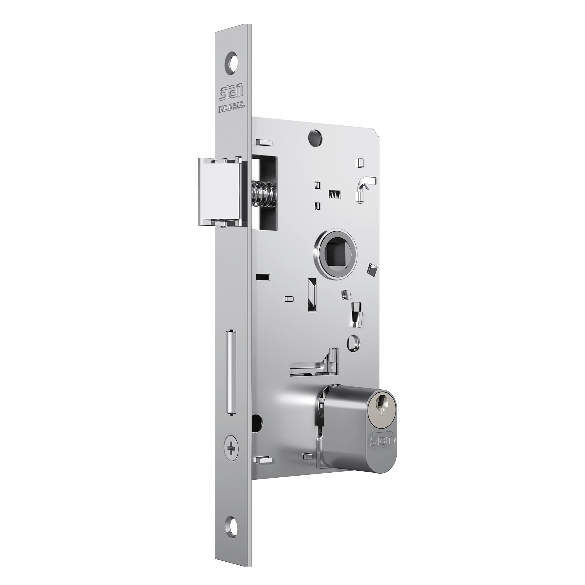 Fechadura de Porta Externa Stam Fano 803/11 40mm Acetinado - 35252